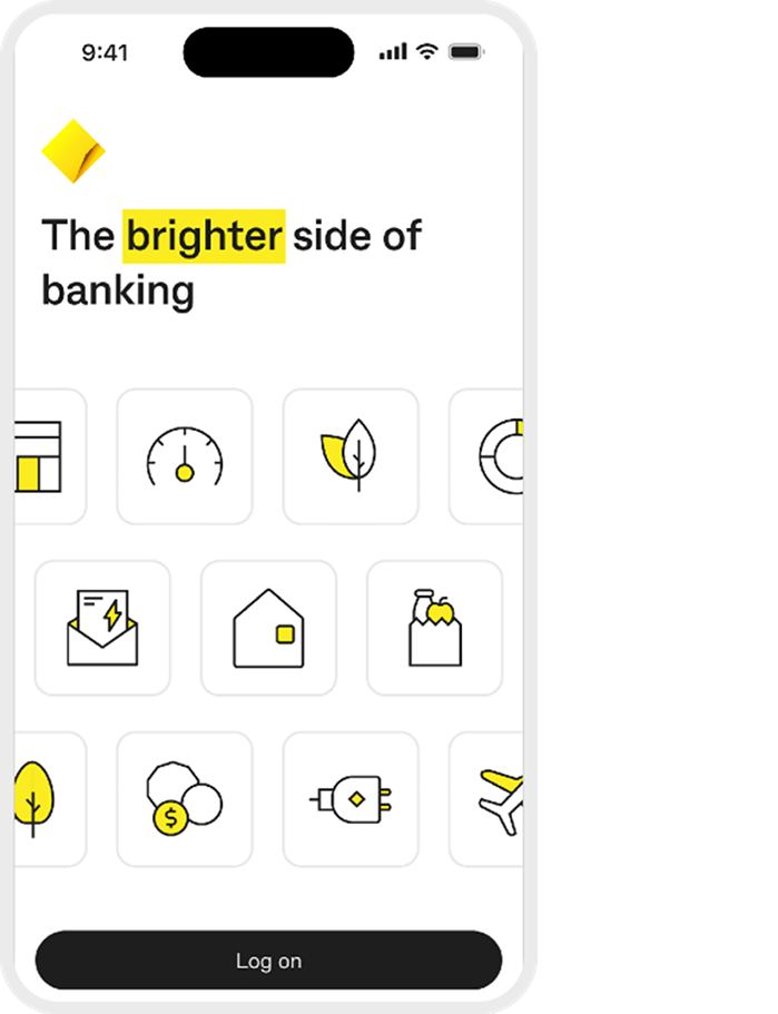 If needed, use the Log on button to log into the app