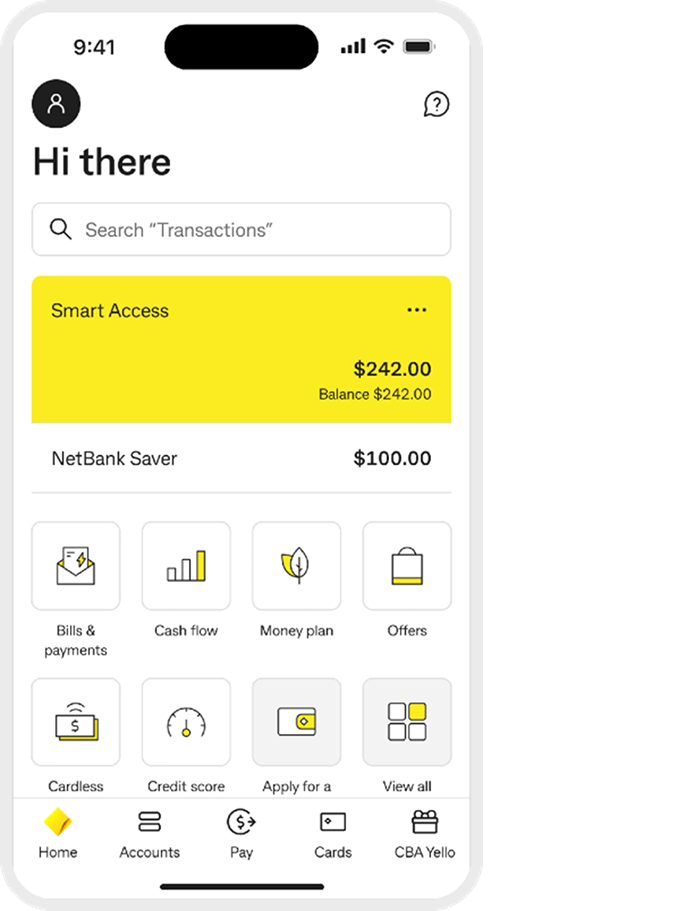 At the bottom of the app screen, tap on Accounts